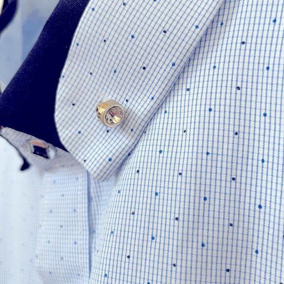 Boys Blue Button down Shirt - Picture 3 of 8